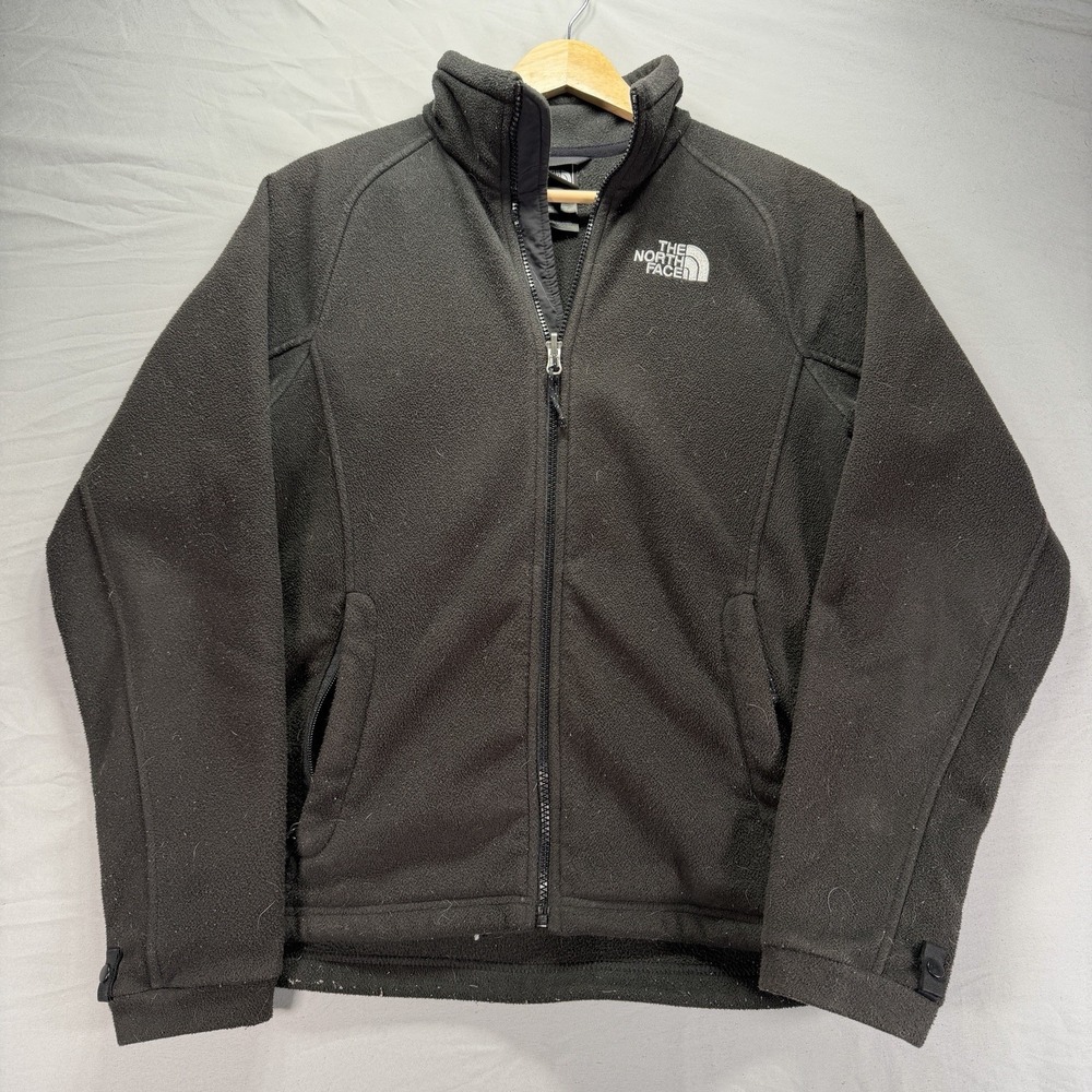 The North Face Jacket Womens Small Black Full Zip Fleece Hiking Outdoors
